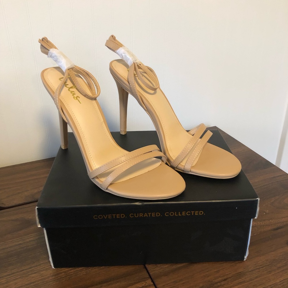 Lulus Iggy Almond Ankle Strap Heels